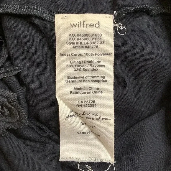 WILFRED Black Floral Lace Cocktail Dress Size XS - Picture 12 of 13